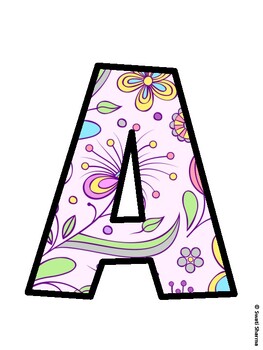 Botanical Bulletin Board Decor Kit, Botanical Bulletin Board Letters