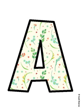 Botanical Bulletin Board Decor Kit, Botanical Bulletin Board Letters