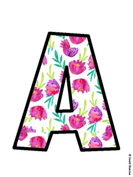 Botanical Bulletin Board Decor Kit, Botanical Bulletin Board Letters