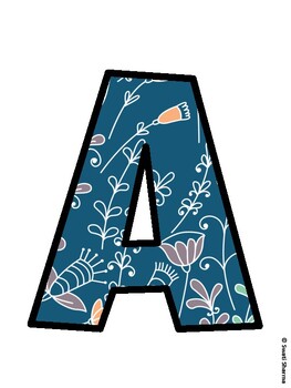 Botanical Bulletin Board Decor Kit, Botanical Bulletin Board Letters