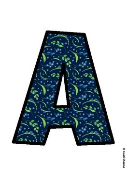 Botanical Bulletin Board Decor Kit, Botanical Bulletin Board Letters