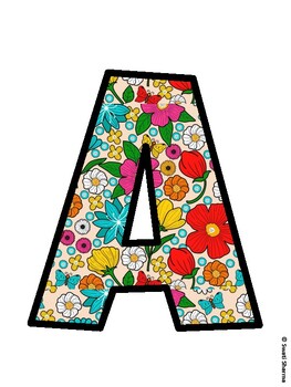 Botanical Bulletin Board Decor Kit, Botanical Bulletin Board Letters