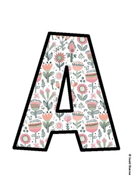 Botanical Bulletin Board Decor Kit, Botanical Bulletin Board Letters