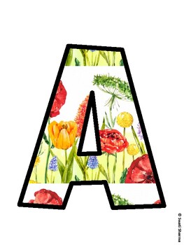 Botanical Bulletin Board Decor Kit, Botanical Bulletin Board Letters