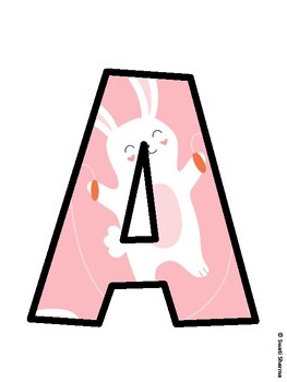 Bunny Bulletin Board Décor Kit, Bunny Bulletin Board Letters