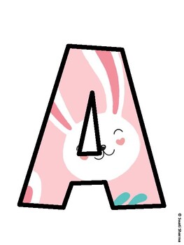 Bunny Bulletin Board Décor Kit, Bunny Bulletin Board Letters