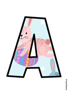 Bunny Bulletin Board Décor Kit, Bunny Bulletin Board Letters