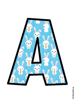 Bunny Bulletin Board Décor Kit, Bunny Bulletin Board Letters