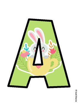 Bunny Bulletin Board Décor Kit, Bunny Bulletin Board Letters