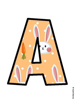 Bunny Bulletin Board Décor Kit, Bunny Bulletin Board Letters