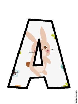 Bunny Bulletin Board Décor Kit, Bunny Bulletin Board Letters