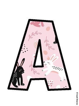 Bunny Bulletin Board Décor Kit, Bunny Bulletin Board Letters