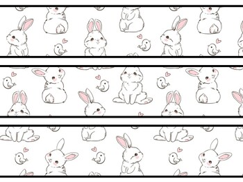 Bunny Rabbit Bulletin Board Decor Kit, Bunny Rabbit Letters