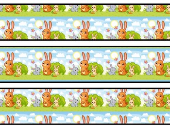 Bunny Rabbit Bulletin Board Decor Kit, Bunny Rabbit Letters