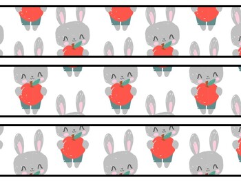 Bunny Rabbit Bulletin Board Decor Kit, Bunny Rabbit Letters