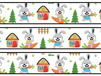 Bunny Rabbit Bulletin Board Decor Kit, Bunny Rabbit Letters