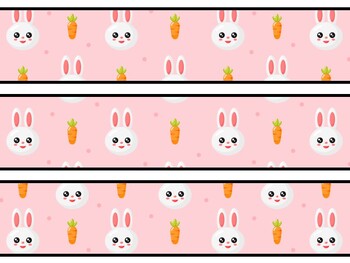 Bunny Rabbit Bulletin Board Decor Kit, Bunny Rabbit Letters