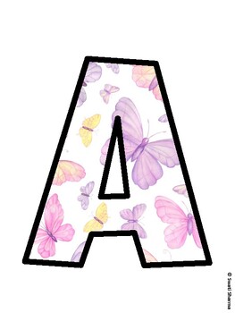 Butterflies Bulletin Board Décor Kit, Butterflies Bulletin Board Letters