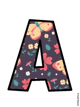 Butterflies Bulletin Board Décor Kit, Butterflies Bulletin Board Letters