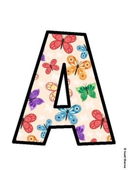 Butterflies Bulletin Board Décor Kit, Butterflies Bulletin Board Letters