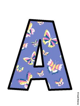 Butterflies Bulletin Board Décor Kit, Butterflies Bulletin Board Letters