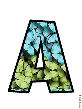 Butterflies Bulletin Board Décor Kit, Butterflies Bulletin Board Letters