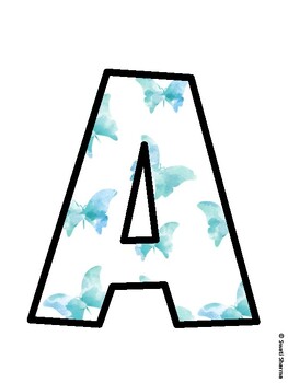 Butterflies Bulletin Board Décor Kit, Butterflies Bulletin Board Letters