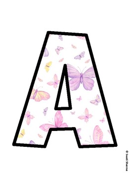 Butterflies Bulletin Board Décor Kit, Butterflies Bulletin Board Letters