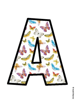 Butterflies Bulletin Board Décor Kit, Butterflies Bulletin Board Letters