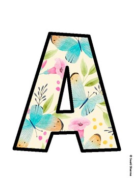 Butterflies Bulletin Board Décor Kit, Butterflies Bulletin Board Letters