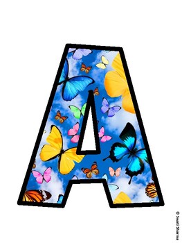 Butterflies Bulletin Board Décor Kit, Butterflies Bulletin Board Letters