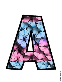 Butterflies Bulletin Board Décor Kit, Butterflies Bulletin Board Letters