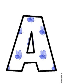 Butterflies Bulletin Board Décor Kit, Butterflies Bulletin Board Letters