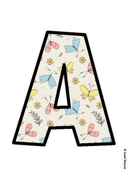 Butterflies Bulletin Board Décor Kit, Butterflies Bulletin Board Letters