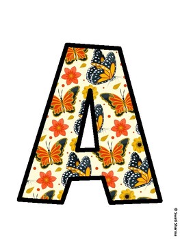Butterflies Bulletin Board Décor Kit, Butterflies Bulletin Board Letters