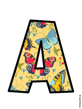 Butterflies Bulletin Board Décor Kit, Butterflies Bulletin Board Letters