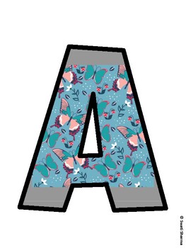 Butterflies Bulletin Board Décor Kit, Butterflies Bulletin Board Letters