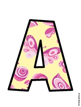 Butterflies Bulletin Board Décor Kit, Butterflies Bulletin Board Letters