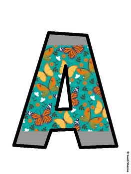 Butterflies Bulletin Board Décor Kit, Butterflies Bulletin Board Letters