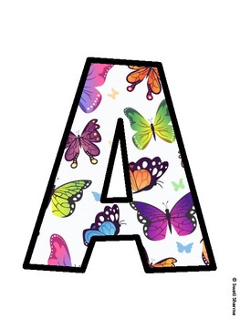 Butterflies Bulletin Board Décor Kit, Butterflies Bulletin Board Letters