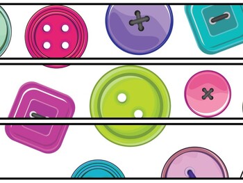 Buttons Bulletin Board Decor Kit, Buttons Letters