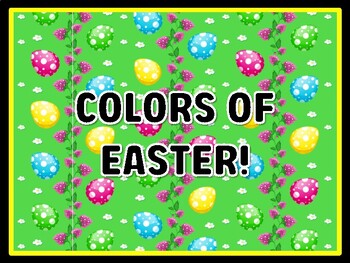 COLORS OF EASTER! Easter Door Décor, Easter Bulletin Board Décor Kit