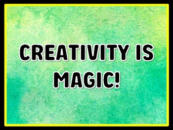 CREATIVITY IS MAGIC! Art Door Décor, Art Bulletin Board Décor