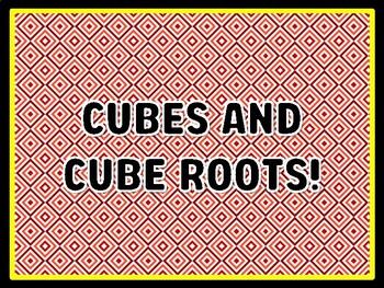 CUBES AND CUBE ROOTS! Math Door Décor, Math Bulletin Board Décor