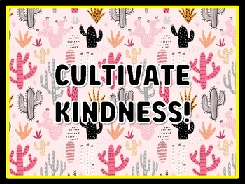 CULTIVATE KINDNESS! Succulents Door Décor, Succulents Bulletin Board Décor
