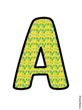 Cactus, Succulent Bulletin Board Letters, Succulent Alphabet Posters