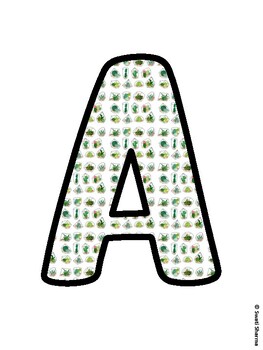 Cactus, Succulent Bulletin Board Letters, Succulent Alphabet Posters