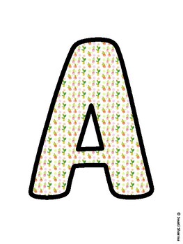 Cactus, Succulent Bulletin Board Letters, Succulent Alphabet Posters