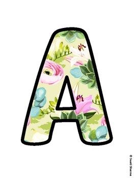 Cactus, Succulent Bulletin Board Letters, Succulent Alphabet Posters