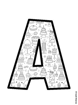 Cake Bulletin Board Décor Kit, Cake Bulletin Board Letters